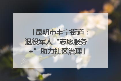 昆明市丰宁街道：退役军人“志愿服务+”助力社区治理